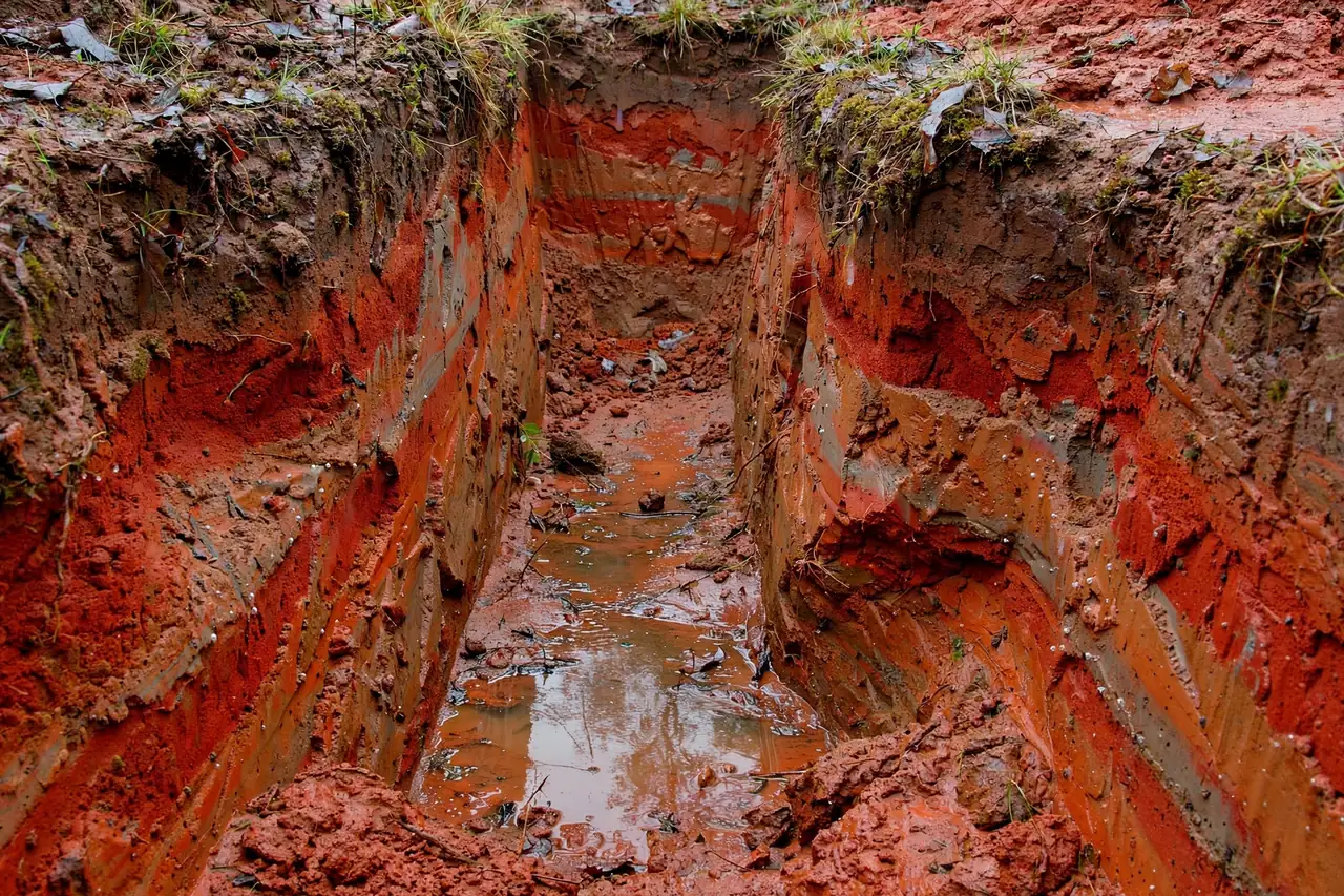 Red Clay Movement After Heavy Rain