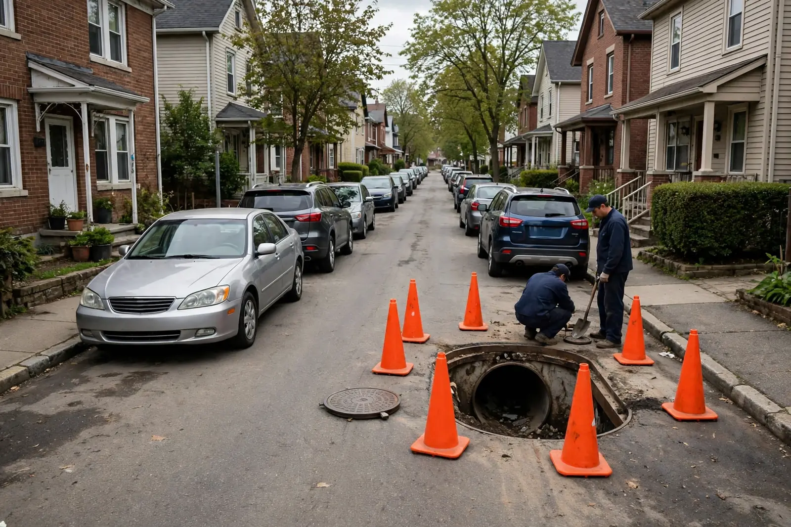 Narrow in-town streets and event day parking
