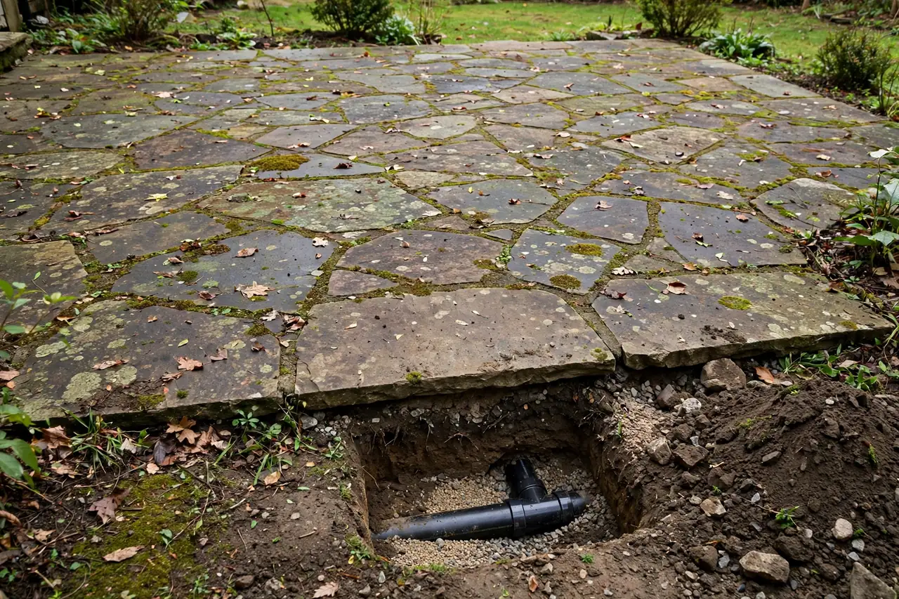 Patio Line Renewed Without Lifting Stone
